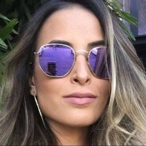Rayban Sunglasses Flat Hexagonal Lilac RB3548